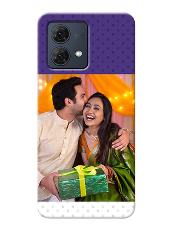 Custom Motorola Moto G84 5G Custom Hard Phone Case - Violet Colored Pattern Design