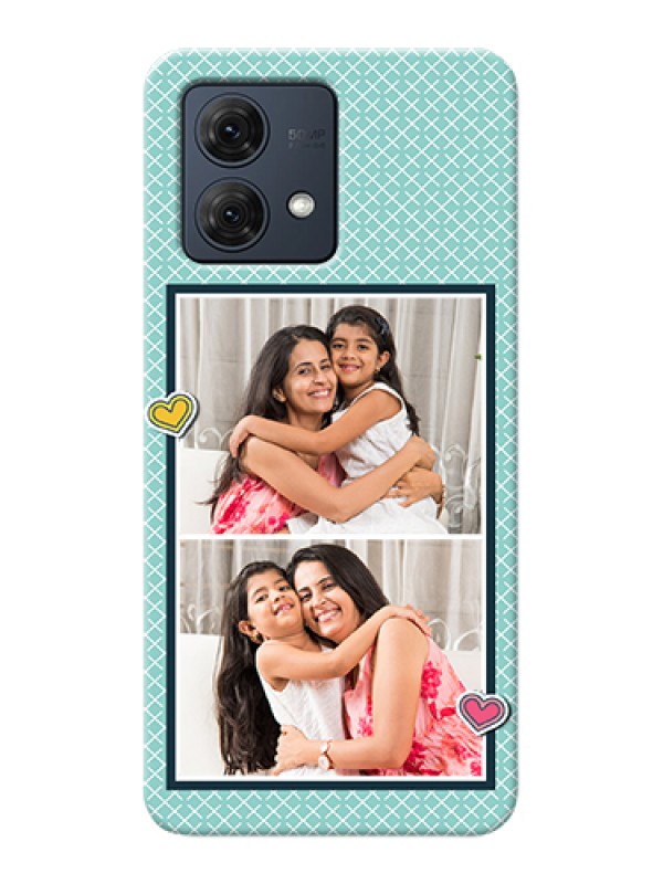 Custom Motorola Moto G84 5G Custom Hard Phone Case - 2 Image Holder With Pattern Design