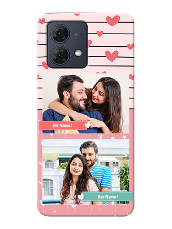 Custom Motorola Moto G84 5G Custom Hard Phone Case - Photo With Heart Design