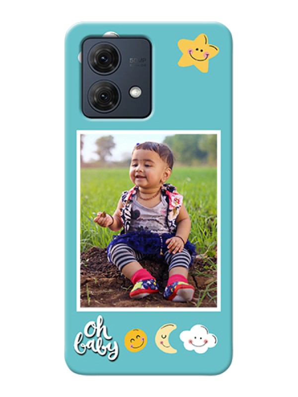 Custom Motorola Moto G84 5G Custom Hard Phone Case - Smiley Kids Stars Design