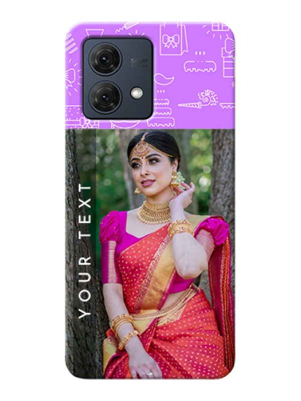 Custom Motorola Moto G84 5G Custom Hard Phone Case - Birthday Icons Design