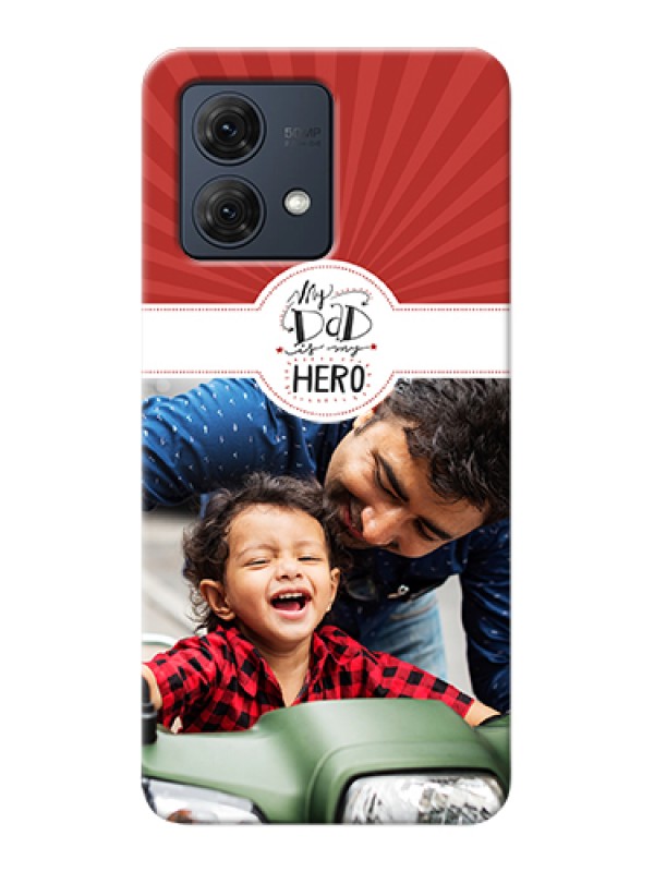 Custom Motorola Moto G84 5G Custom Hard Phone Case - My Dad Hero Design