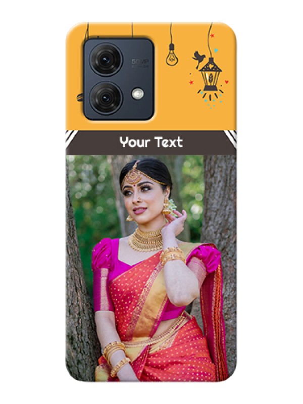 Custom Motorola Moto G84 5G Custom Hard Phone Case - With Family Picture And Icons