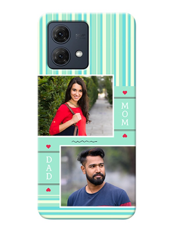 Custom Motorola Moto G84 5G Custom Hard Phone Case - Mom & Dad Pic Design