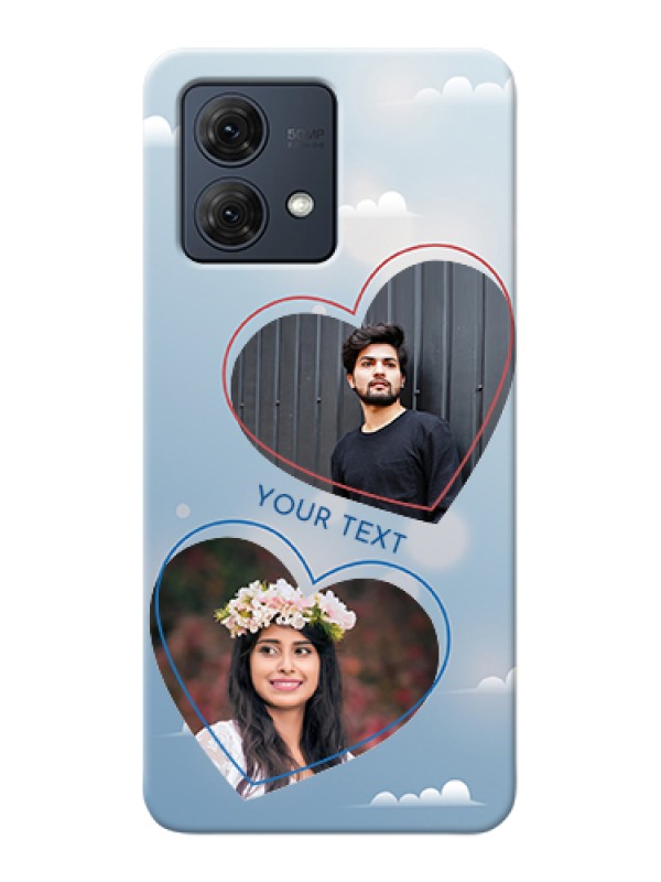 Custom Motorola Moto G84 5G Custom Hard Phone Case - Blue Color Couple Design
