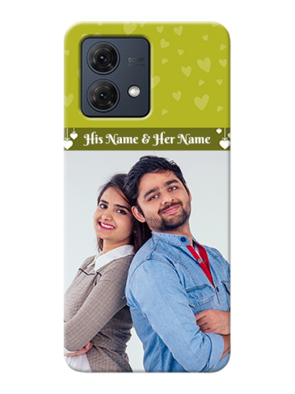 Custom Motorola Moto G84 5G Custom Hard Phone Case - You & Me Heart Design