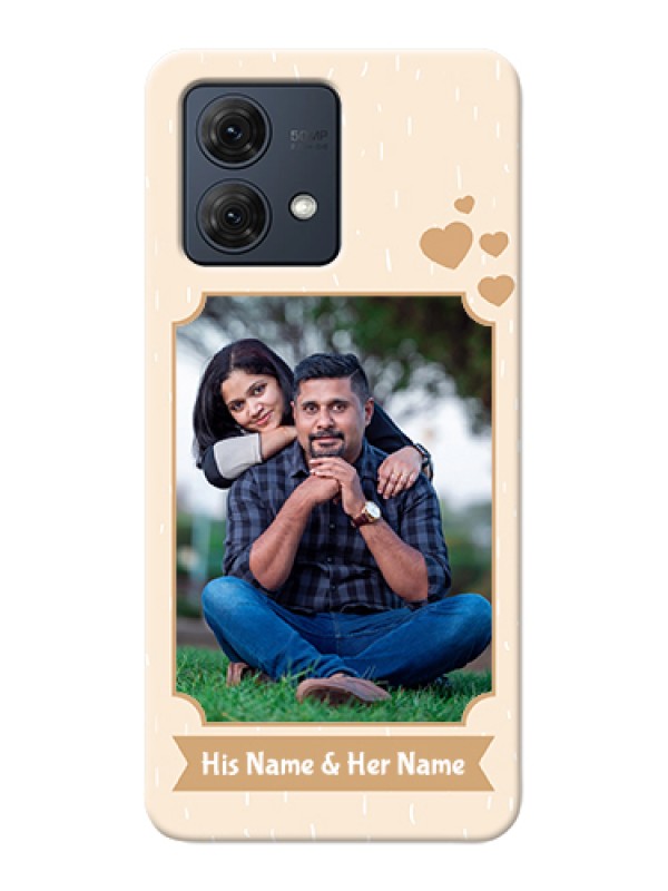 Custom Motorola Moto G84 5G Custom Hard Phone Case - With Confetti Love Design