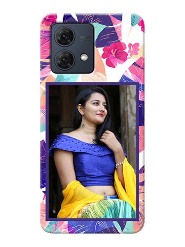 Custom Motorola Moto G84 5G Custom Hard Phone Case - Abstract Floral Design