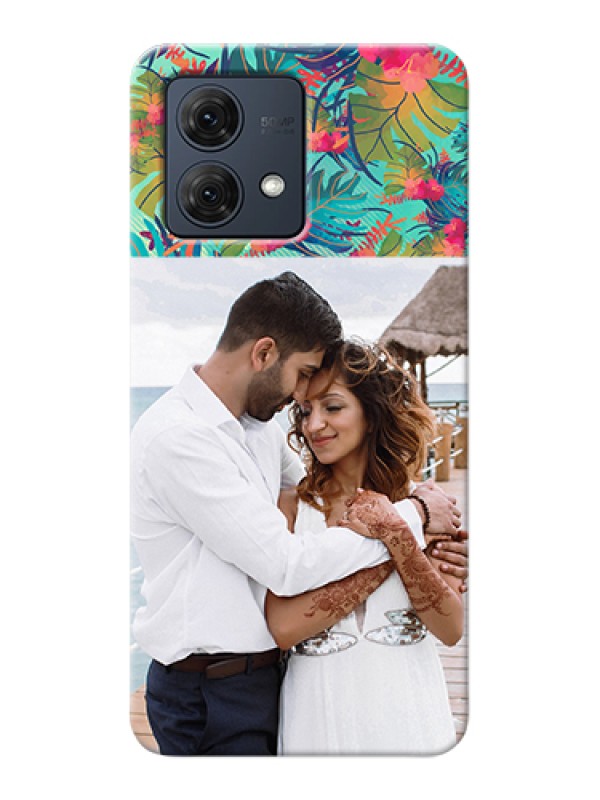 Custom Motorola Moto G84 5G Custom Hard Phone Case - Watercolor Floral Design