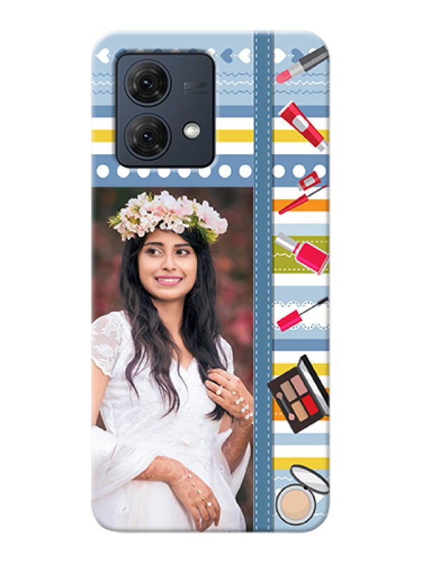 Custom Motorola Moto G84 5G Custom Hard Phone Case - Makeup Icons Design