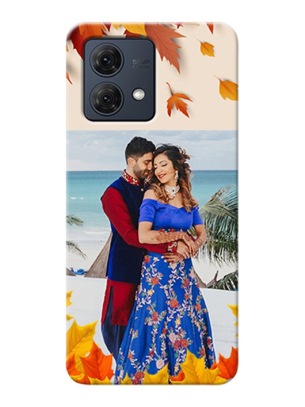 Custom Motorola Moto G84 5G Custom Hard Phone Case - Autumn Maple Leaves Design