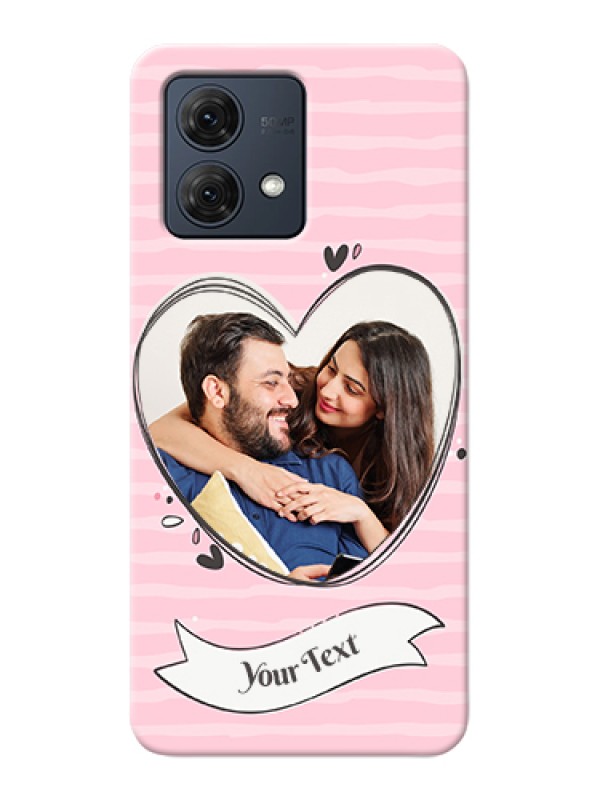 Custom Motorola Moto G84 5G Custom Hard Phone Case - Vintage Heart Design