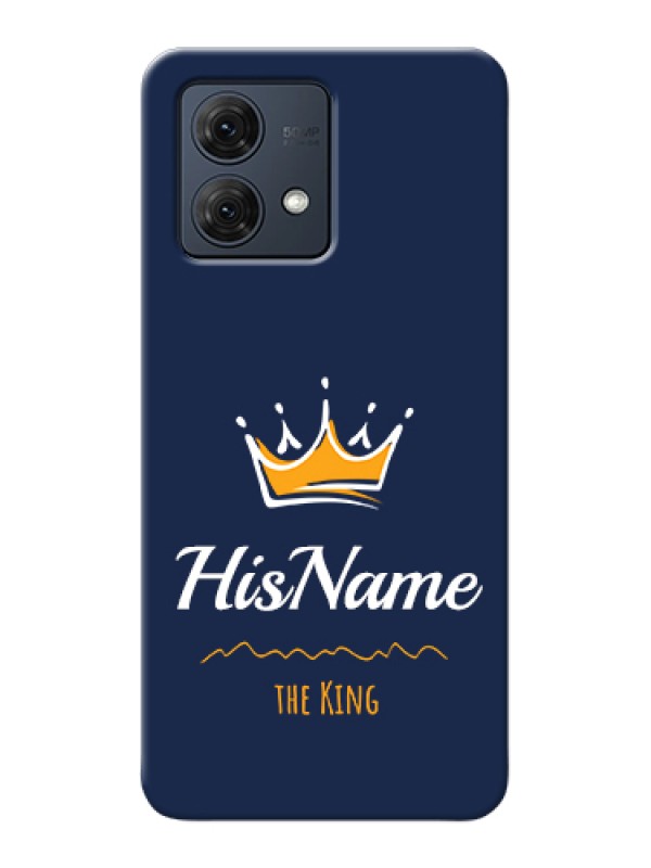 Custom Motorola Moto G84 5G Custom Hard Phone Case - King With Name Design