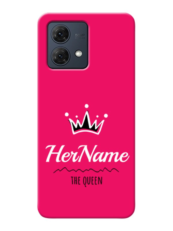 Custom Motorola Moto G84 5G Custom Hard Phone Case - Queen With Name Design