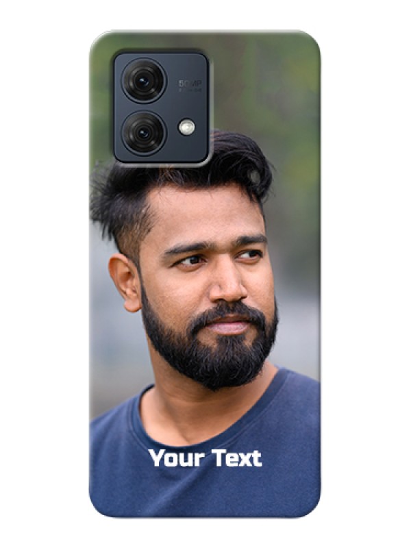 Custom Motorola Moto G84 5G Custom Hard Phone Case - Photo With Text Design