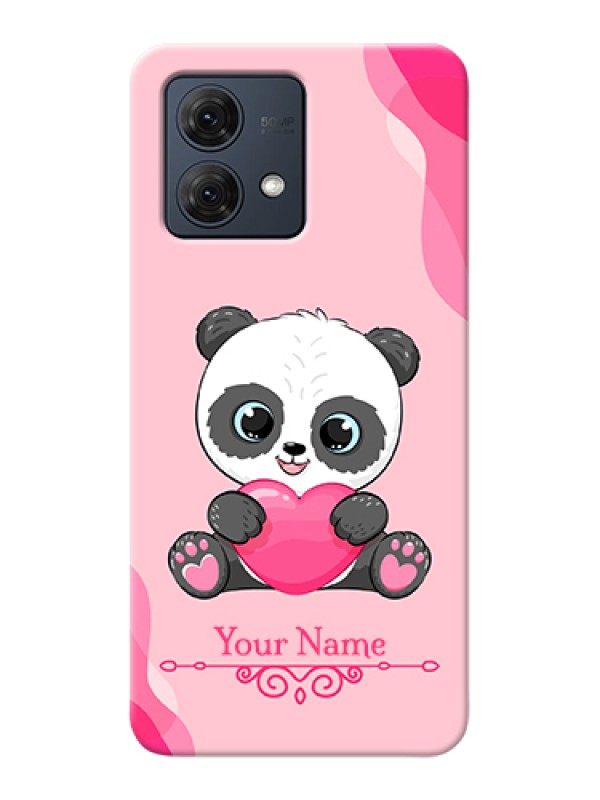 Custom Motorola Moto G84 5G Custom Hard Phone Case - Cute Panda Design