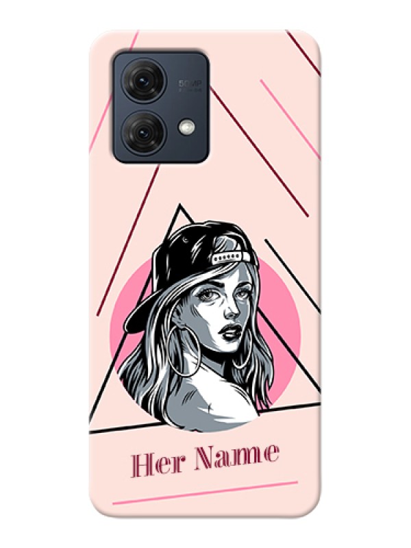 Custom Motorola Moto G84 5G Custom Hard Phone Case - Rockstar Girl Design