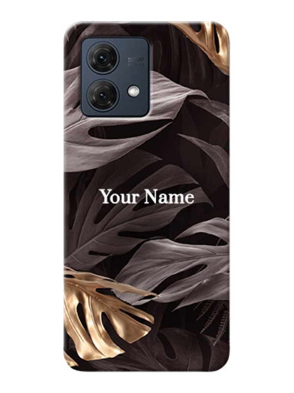 Custom Motorola Moto G84 5G Custom Hard Phone Case - Wild Leaves Digital Paint Design