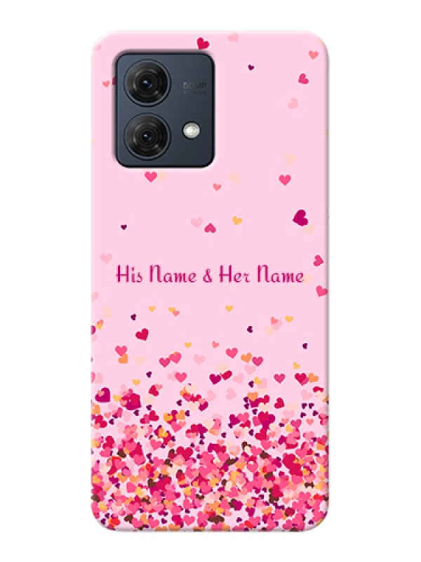 Custom Motorola Moto G84 5G Custom Hard Phone Case - Floating Hearts Design