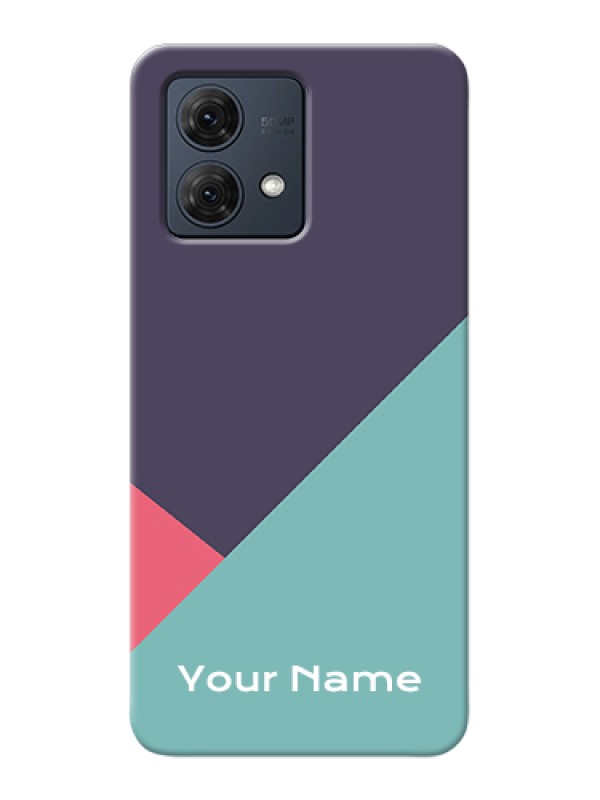 Custom Motorola Moto G84 5G Custom Hard Phone Case - Tri Color Abstract Design