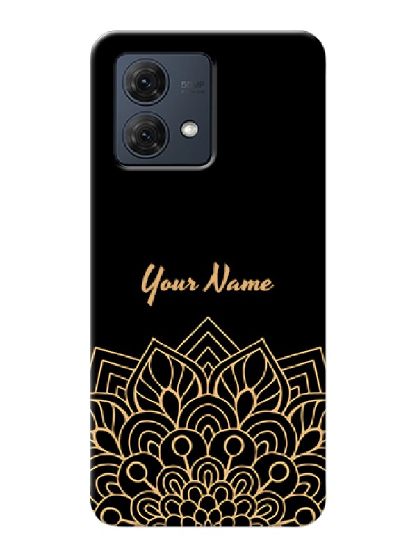 Custom Motorola Moto G84 5G Custom Hard Phone Case - Golden Mandala Design