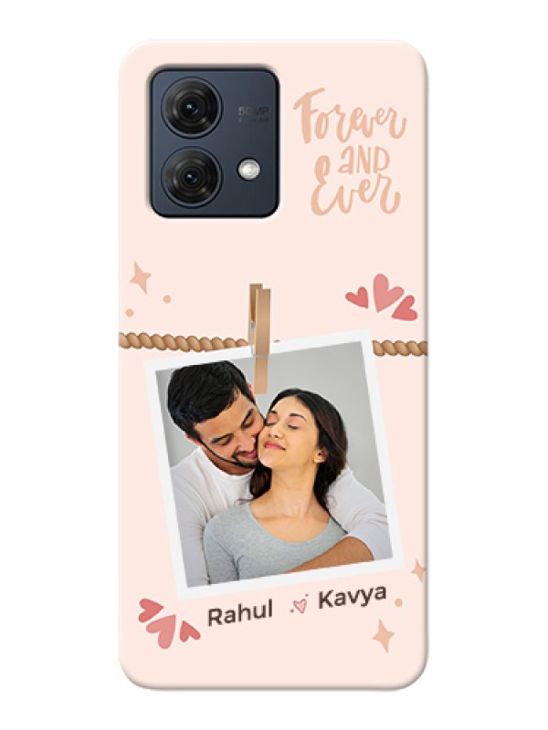 Custom Motorola Moto G84 5G Custom Hard Phone Case - Forever And Ever Love Design