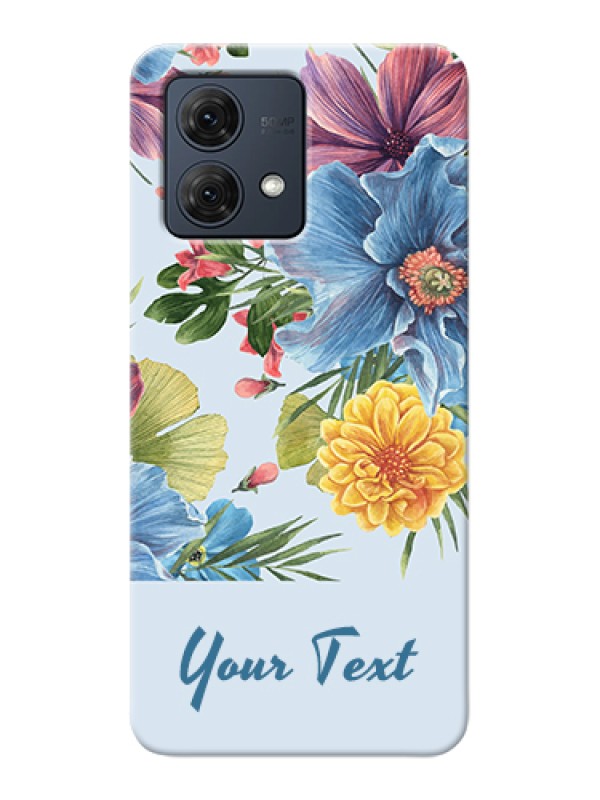 Custom Motorola Moto G84 5G Custom Hard Phone Case - Stunning Watercolored Flowers Painting Design