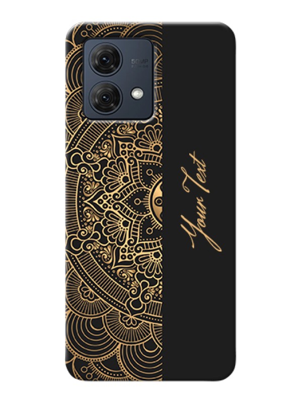 Custom Motorola Moto G84 5G Custom Hard Phone Case - Mandala Art With Custom Text Design