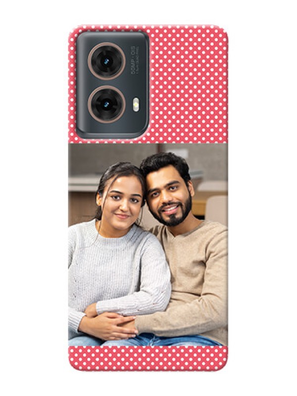 Custom Moto G85 5G Custom Mobile Case with White Dotted Design