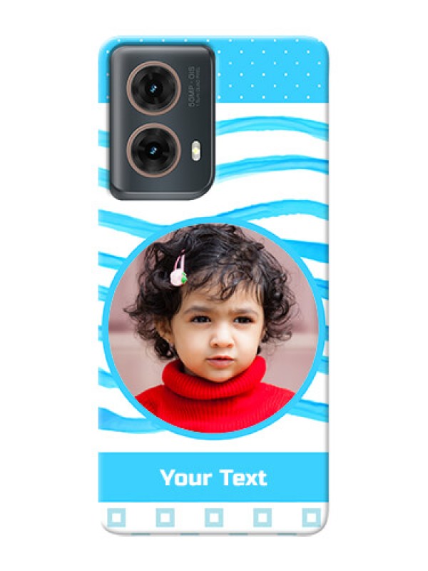 Custom Moto G85 5G phone back covers: Simple Blue Case Design