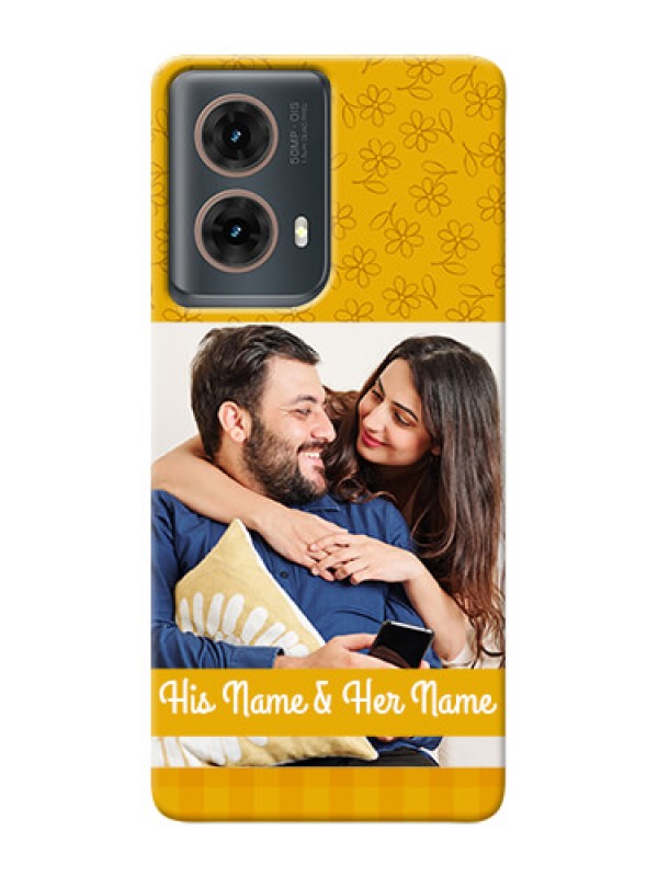 Custom Moto G85 5G mobile phone covers: Yellow Floral Design