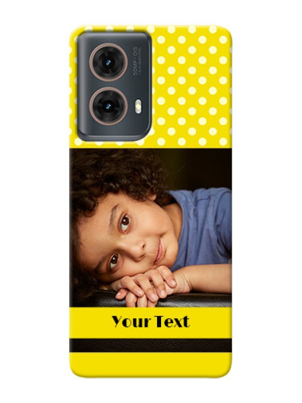 Custom Moto G85 5G Custom Mobile Covers: Bright Yellow Case Design