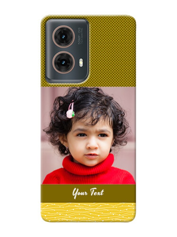 Custom Moto G85 5G custom mobile back covers: Simple Green Color Design