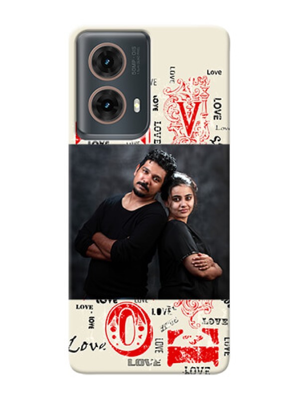 Custom Moto G85 5G mobile cases online: Trendy Love Design Case