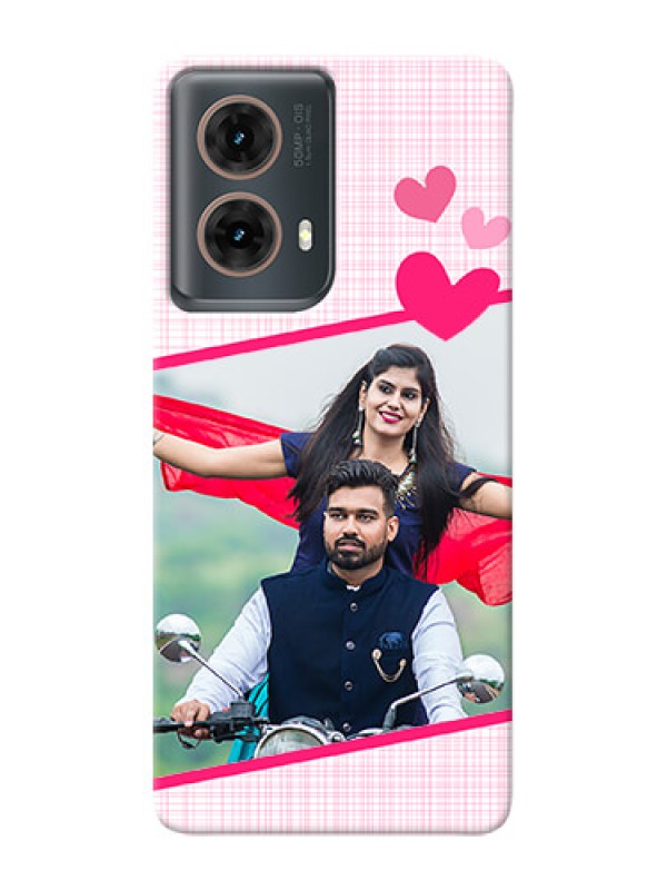 Custom Moto G85 5G Personalised Phone Cases: Love Shape Heart Design
