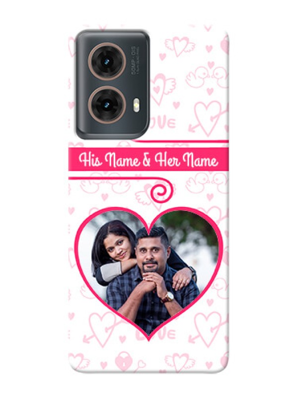 Custom Moto G85 5G Personalized Phone Cases: Heart Shape Love Design