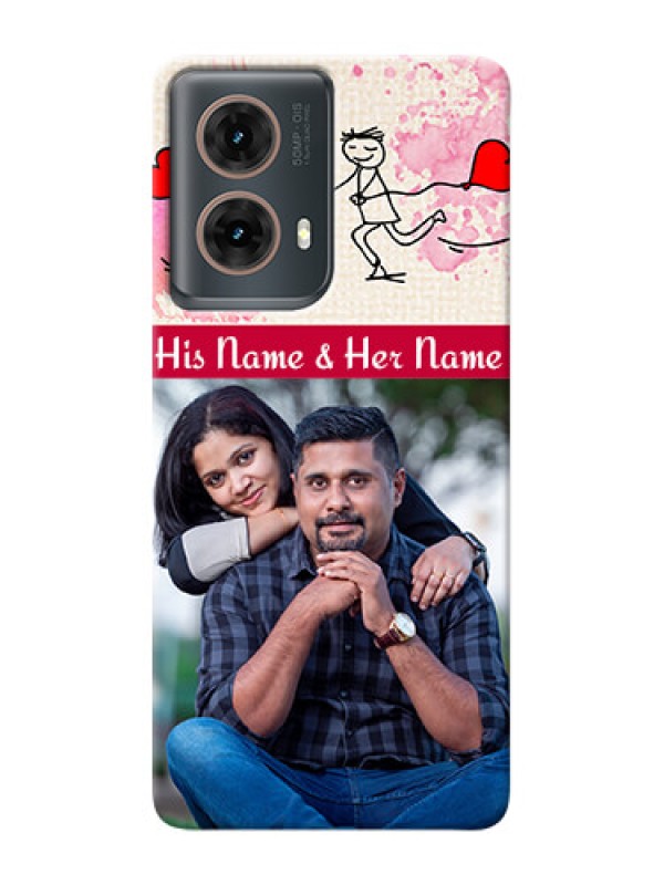 Custom Moto G85 5G phone back covers: You and Me Case Design