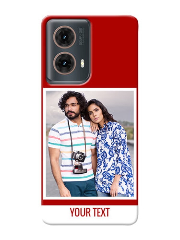 Custom Moto G85 5G mobile phone covers: Simple Red Color Design