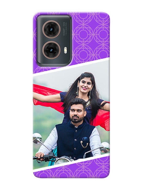Custom Moto G85 5G mobile back covers online: violet Pattern Design