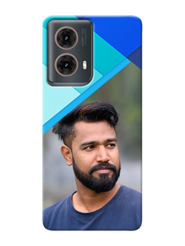 Custom Moto G85 5G Phone Cases Online: Blue Abstract Cover Design