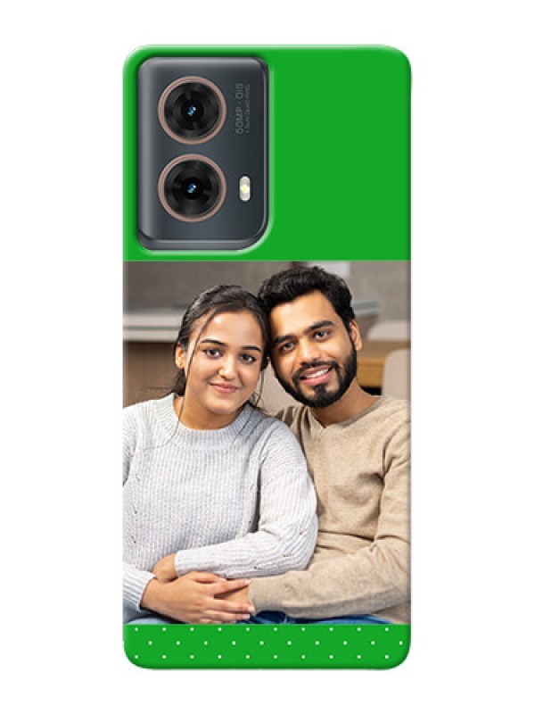 Custom Moto G85 5G Personalised mobile covers: Green Pattern Design