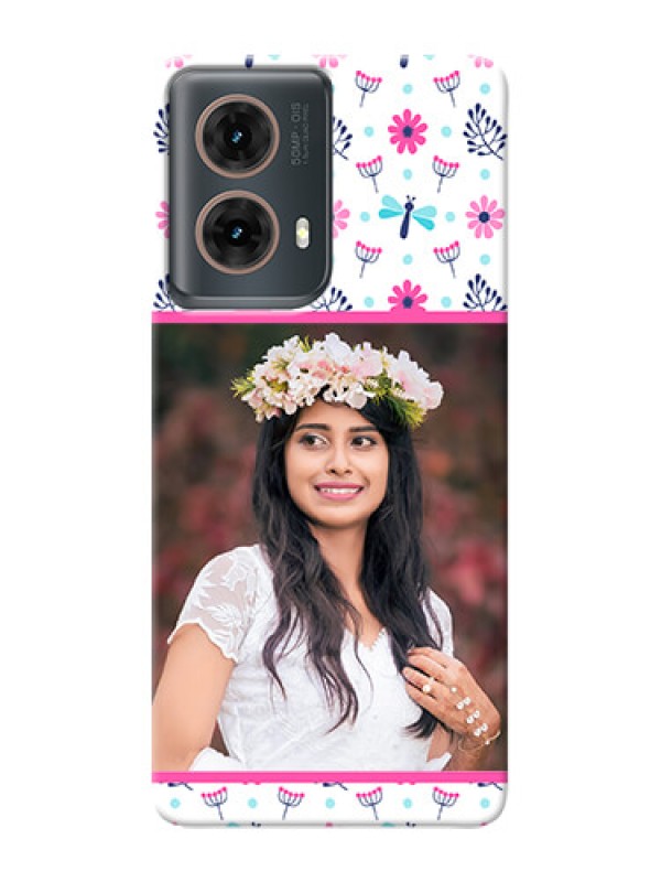 Custom Moto G85 5G Mobile Covers: Colorful Flower Design