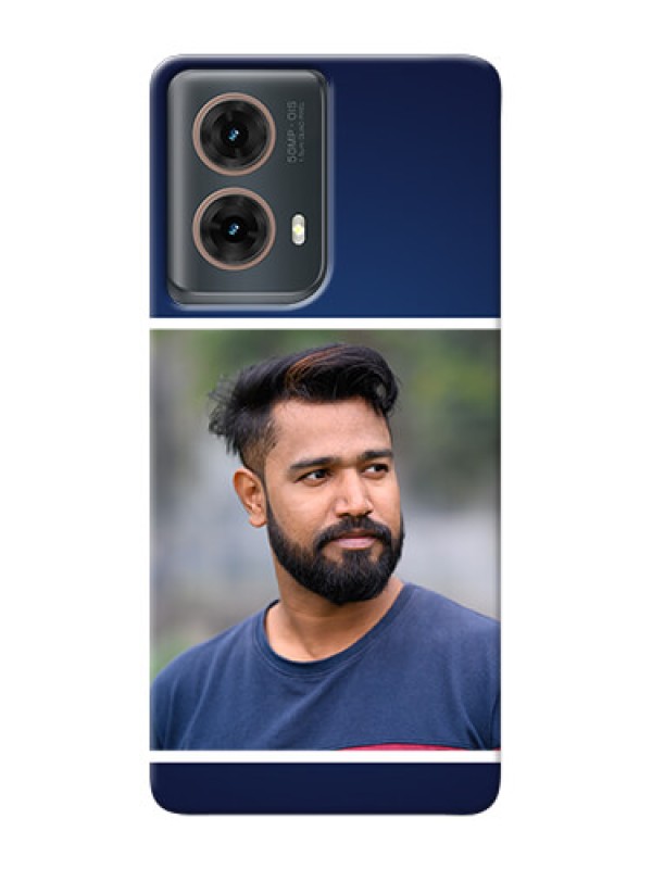 Custom Moto G85 5G Mobile Cases: Simple Royal Blue Design