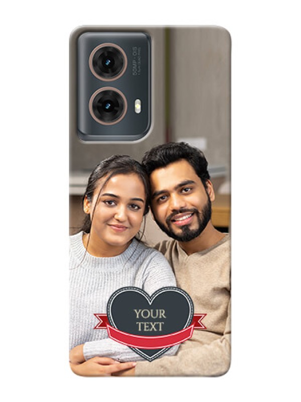 Custom Moto G85 5G mobile back covers online: Just Married Couple Design