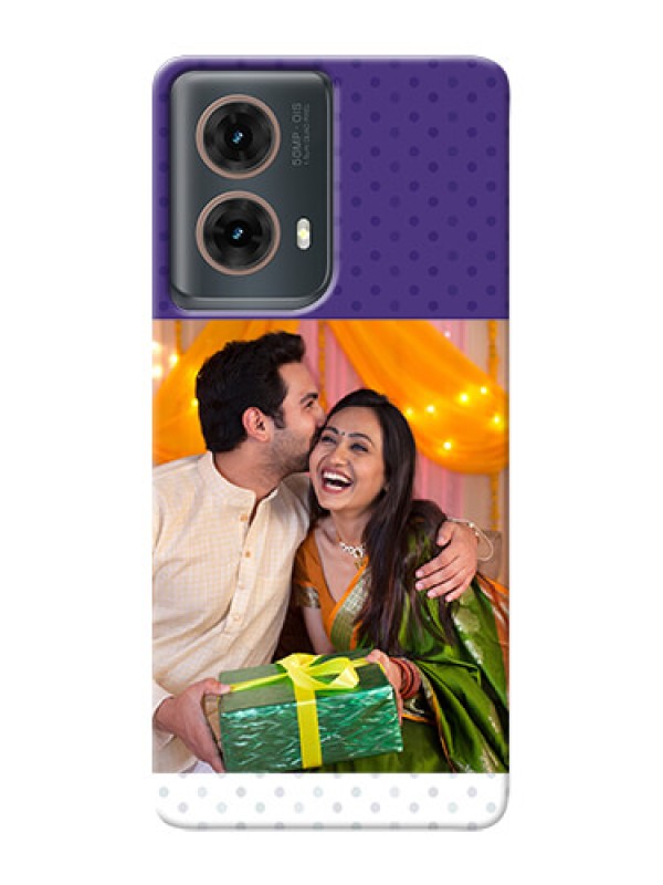 Custom Moto G85 5G mobile phone cases: Violet Pattern Design