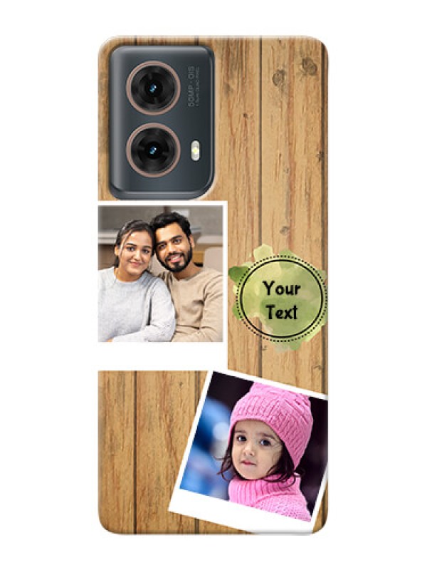 Custom Moto G85 5G Custom Mobile Phone Covers: Wooden Texture Design