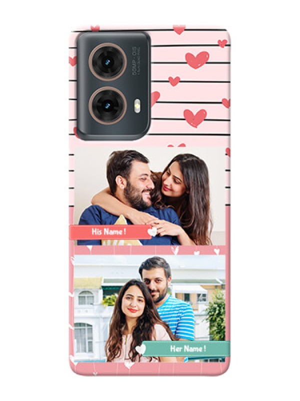 Custom Moto G85 5G custom mobile covers: Photo with Heart Design