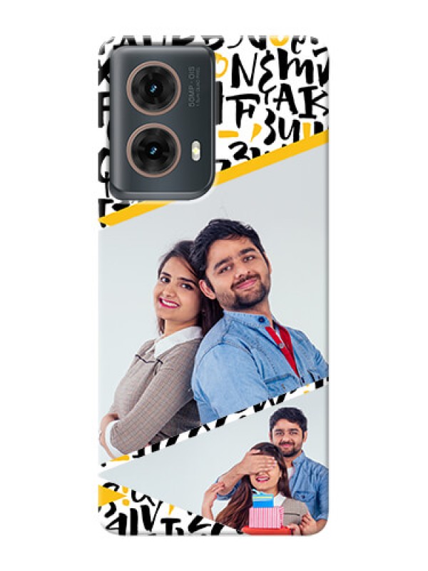 Custom Moto G85 5G Phone Back Covers: Letters Pattern Design