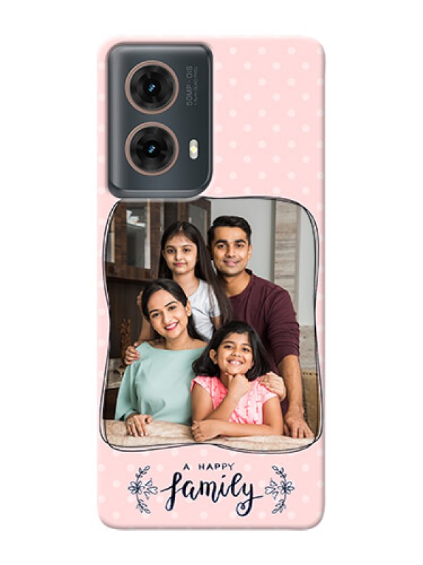 Custom Moto G85 5G Personalized Phone Cases: Family with Dots Design