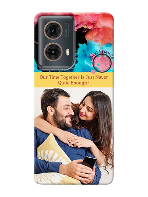 Custom Moto G85 5G Mobile Cases: Quote with Acrylic Painting Design